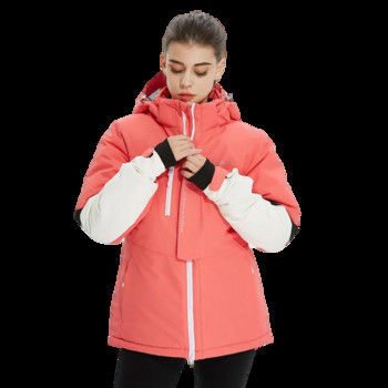Νέα μόδα γυναικεία συνονθύλευμα ρούχα για σκι Αδιάβροχα αντιανεμικά ζεστά σκι Snowboarding Παλτό Snow Jacket Ανθεκτικά αθλητικά ρούχα