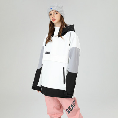 2022 m. slidinėjimo striukė Moteriška sportinė snieglenčių striukė Vyriška žieminė gobtuvu, vandeniui nepralaidi kvėpuojanti Colorblock Slidinėjimo viršutinė striukė sniego paltai