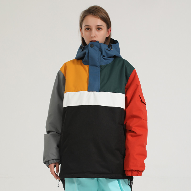 Moteriškos slidinėjimo striukės, gobtuvas Žiemos lauko vėjui atsparus vandeniui, šiltas snieglenčių striukė Moteriškos slidinėjimo striukės Vyriškos SK103