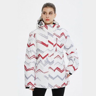 Jachetă de schi pentru femei, iarnă, caldă, rezistentă la vânt, impermeabilă, sport în aer liber, snowboard, schi, haină cu glugă, topuri șic Горнолыжный Костюм Женс