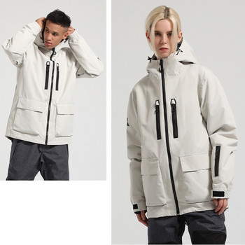2023 Χειμερινό νέο μπουφάν για σκι Γυναικεία σπορ για εξωτερικούς χώρους Σνόουμπορντ μπουφάν Ανδρική στολή σκι με κουκούλα Ζεστό αντιανεμικό αδιάβροχο παλτό Top Easy