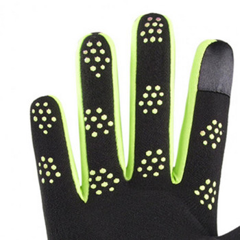 1 чифт ръкавици за каране Сензорен екран Удобни Ветроустойчиви Противоплъзгащи се Поглъщащи потта Затоплят Дишащи Зимни Топли Спорт за бягане
