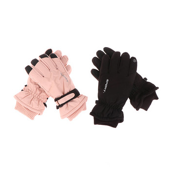 Πυκνωμένα συν βελούδινα γάντια με ζεστή οθόνη αφής αδιάβροχα αδιάβροχα κορεάτικα γάντια χειμερινού σκι για ενήλικες