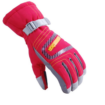 1 ζευγάρι Χειμερινά ζεστά αδιάβροχα γάντια σκι Αγόρια κορίτσια Έφηβοι για ενήλικες αθλητικό γάντι ποδηλασίας αντιανεμικό γάντια για Snowboard για σκι