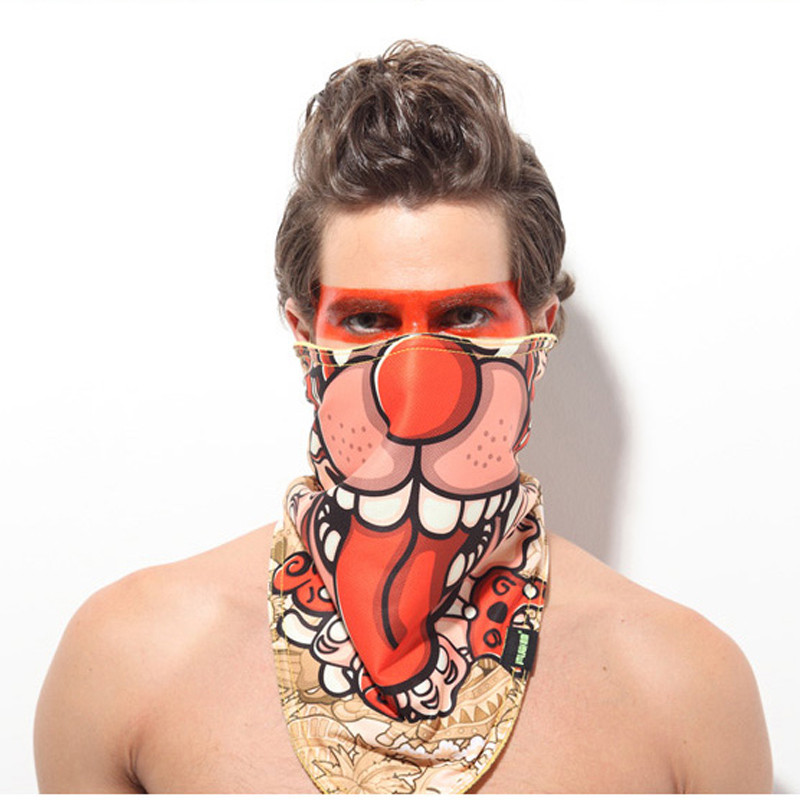 Lauko slidinėjimo snieglenčių motociklas žiemos šiltesnis sportinis skarelė piratai 3D spausdintas trikampis šalikas slidinėjimas balaklava