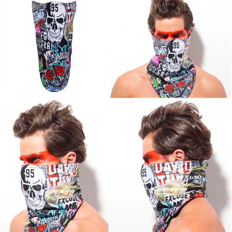 Lauko slidinėjimo snieglenčių motociklas žiemos šiltesnis sportinis skarelė piratai 3D spausdintas trikampis šalikas slidinėjimas balaklava