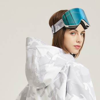 Χειμερινό νέο κορυφαίο γυναικείο ανδρικό μπουφάν για σνόουμπορντ για εξωτερικούς χώρους Παχύ μπουφάν σκι Ζεστό αντιανεμικό αδιάβροχο χειμερινό παλτό με κουκούλα