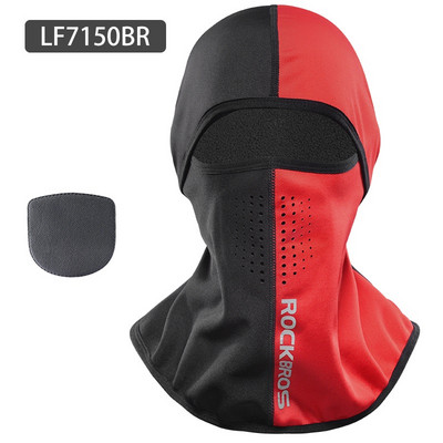 ROCKBROS ziemas termiskā flīsa slēpošanas maska pilnai sejai, snovborda kapuces šalles āra sportam, vēja necaurlaidīgam riteņbraukšanas galvassegam Balaclava