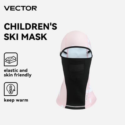 VECTOR Children Winter Cycling Mask Fleece Thermal Keep Warm Windproof Cycling Face Mask Balaclava Ski Mask Fishing Skiing Hat
