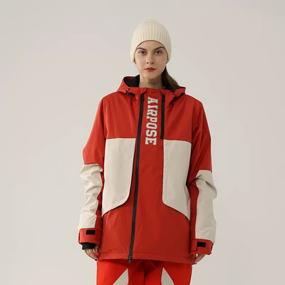 Jachetă de schi de top de iarnă pentru femei Jachetă de snowboard sport în aer liber pentru bărbați Costum de schi impermeabil, rezistent la vânt, haină cu glugă, groasă, caldă