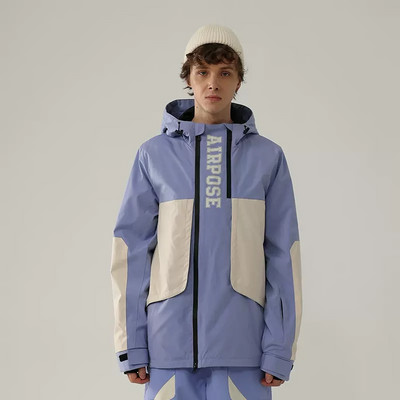 Jachetă de schi de top de iarnă pentru femei Jachetă de snowboard sport în aer liber pentru bărbați Costum de schi impermeabil, rezistent la vânt, haină cu glugă, groasă, caldă