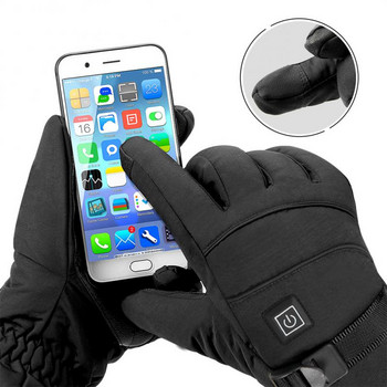 Електрически нагревателни ръкавици Usb Неплъзгащи се ръкавици със сензорен екран Топли ветроустойчиви ръкавици за колоездене Сноуборд Ски ръкавици Зимна термо ръкавица