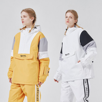 2022 Χειμερινά νέα μπουφάν για σκι Γυναικεία ανδρικά μπουφάν με κουκούλα για σνόουμπορντ εξωτερικού χώρου Αδιάβροχο αδιάβροχο κορυφαίο κοστούμι σκι με κουκούλα που αναπνέει
