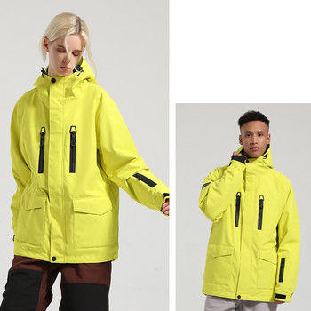2023 Νέο παλτό, γυναικείο μπουφάν για σκι, ανδρικό αθλητικό μπουφάν για σνόουμπορντ, ζεστή κουκούλα, αντιανεμική αδιάβροχη χειμερινή ενδυμασία
