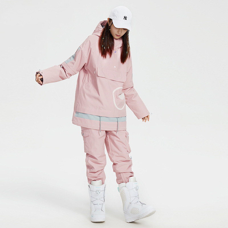 Nova skijaška odijela za 2022. Ženska zadebljana vodootporna jakna za daskanje na otvorenom Kombinezon Hlače za snijeg Skijaški komplet Zimska odjeća plus pamuk