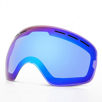 1 бр. HX06 Лещи за очила за ски Двуслойни, удобни за носене, Устойчиви на снежна слепота UV защита, Смяна на лещи за очила за сноуборд