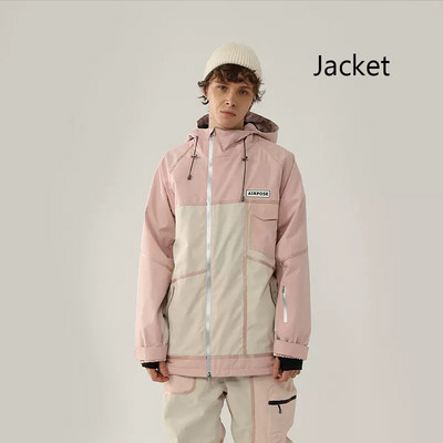 Jachetă de schi de iarnă nouă, de top, femei, bărbați, sport în aer liber, jachetă de snowboard, costum de schi cald, rezistent la vânt, haină cu glugă, îmbrăcăminte