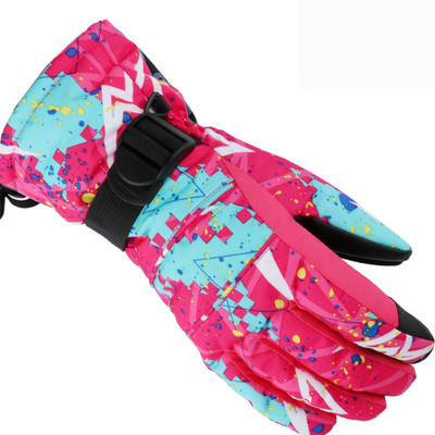 Žiemos profesionalios slidinėjimo pirštinės mergaitėms berniukams, suaugusiems, vandeniui atsparios šiltos pirštinės sniegui vaikams, vėjui atsparios slidinėjimo snieglenčių pirštinėms