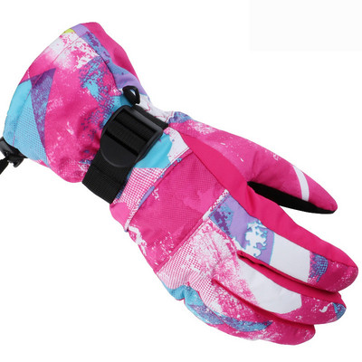 Žiemos profesionalios slidinėjimo pirštinės mergaitėms berniukams, suaugusiems, vandeniui atsparios šiltos pirštinės sniegui vaikams, vėjui atsparios slidinėjimo snieglenčių pirštinėms