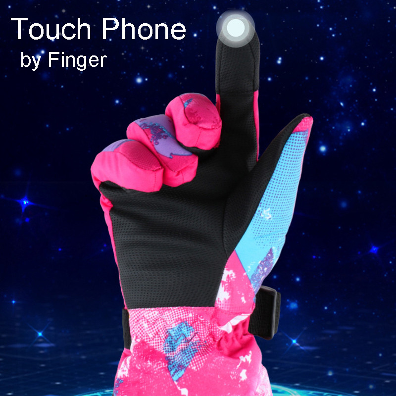 Žiemos profesionalios slidinėjimo pirštinės mergaitėms berniukams, suaugusiems, vandeniui atsparios šiltos pirštinės sniegui vaikams, vėjui atsparios slidinėjimo snieglenčių pirštinėms