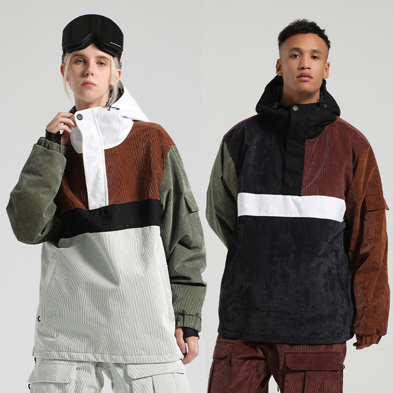 2023 m. Naujos žieminės slidinėjimo striukės Velvetas lauko sportinis snieglenčių kostiumas Vyriški moteriški drabužiai su gobtuvu, neperšlampami vėjui ir vandeniui