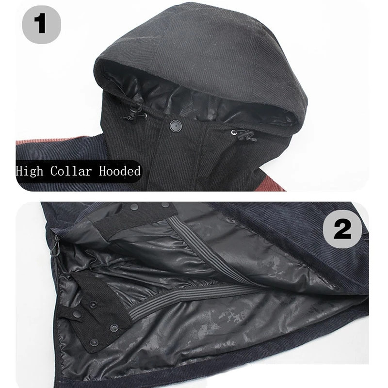 2023 m. Naujos žieminės slidinėjimo striukės Velvetas lauko sportinis snieglenčių kostiumas Vyriški moteriški drabužiai su gobtuvu, neperšlampami vėjui ir vandeniui