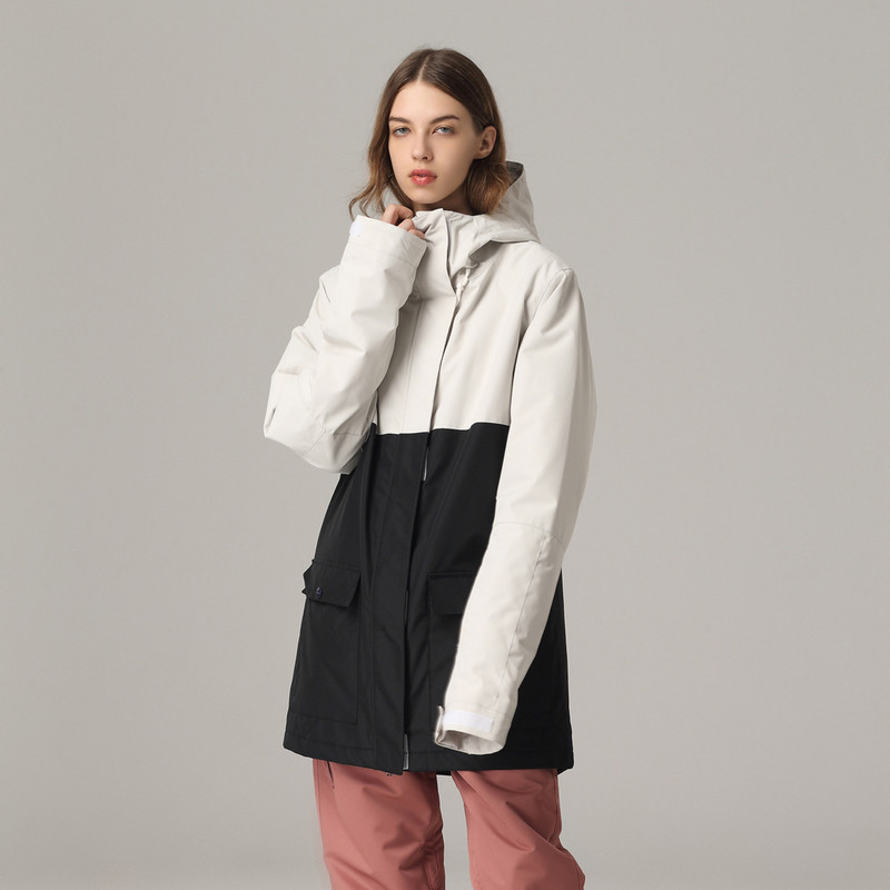 Nauja viršutinė moterų slidinėjimo striukė Lauko sportinė dviračių sportinė snieglenčių striukė Slidinėjimo kostiumas Žieminiai drabužiai Sujungimo paltas Atsparus vėjui ir vandeniui