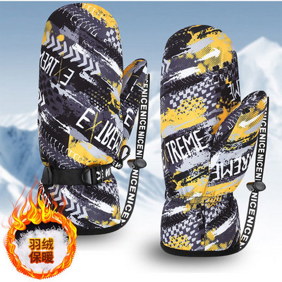 Naujos Vyriškos / Moteriškos Anties Palmės Sušildykite Slidinėjimo pirštinės lauke Žiemą Atsparios Vandeniui Plius Aksominės jodinėjimo pirštinės