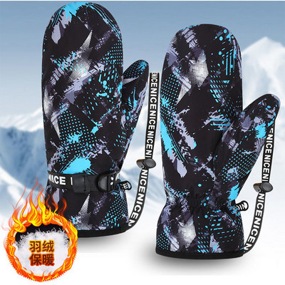 Naujos Vyriškos / Moteriškos Anties Palmės Sušildykite Slidinėjimo pirštinės lauke Žiemą Atsparios Vandeniui Plius Aksominės jodinėjimo pirštinės