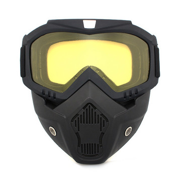 Γυαλιά σκι Unisex Μάσκα για Snowboard Snowmobile Αντιανεμικά Προστατευτικά Γυαλιά Motocross Γυαλιά ασφαλείας με φίλτρο στόματος