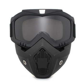 Γυαλιά σκι Unisex Μάσκα για Snowboard Snowmobile Αντιανεμικά Προστατευτικά Γυαλιά Motocross Γυαλιά ασφαλείας με φίλτρο στόματος