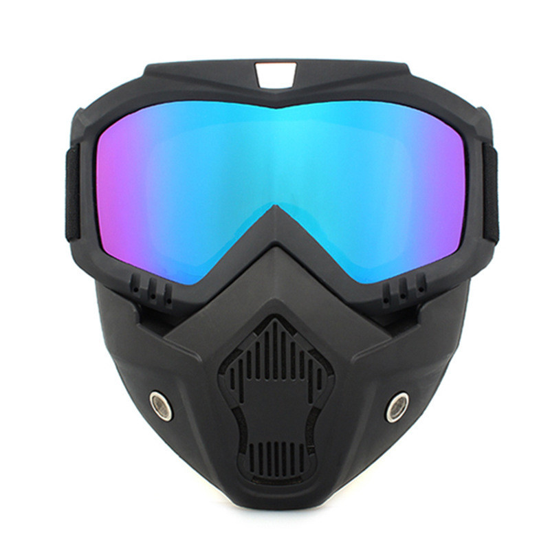Ochelari de schi Mască de schi snowboard unisex moto de zăpadă Ochelari de protecție pentru motocross antivânt Ochelari de protecție cu filtru bucal