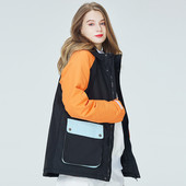 2022 m. žiemos naujas slidinėjimo kostiumas moterims, lauko snieglenčių striukė su gobtuvu, susiūta striukė, pastorinta šilta slidinėjimo rūbai, neperšlampama viršaus