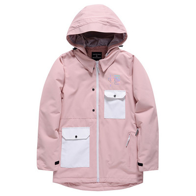 Mada Žiema Vyrai Moteriški Pora Slidinėjimo apranga Neperpučiama vėjo Šilta Stora Slidinėjimo striukė Snieglentės Drabužiai Striukė su sniego gobtuvu