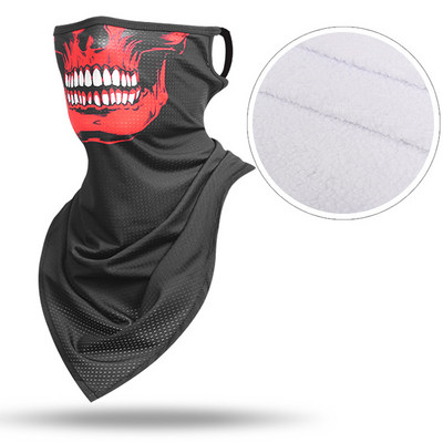 Kaukolė 3D žieminė vilna snieglenčių šalikas Veido dangtelis dviračių kaukė Šalikai karinis trikampis bandana vėjui atsparus kaklo getras Balaclava