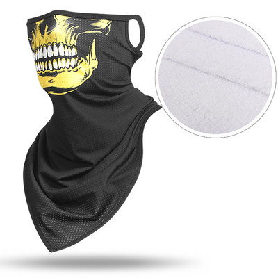 Kaukolė 3D žieminė vilna snieglenčių šalikas Veido dangtelis dviračių kaukė Šalikai karinis trikampis bandana vėjui atsparus kaklo getras Balaclava