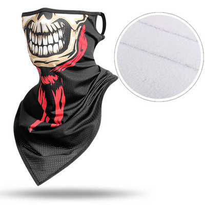Kaukolė 3D žieminė vilna snieglenčių šalikas Veido dangtelis dviračių kaukė Šalikai karinis trikampis bandana vėjui atsparus kaklo getras Balaclava