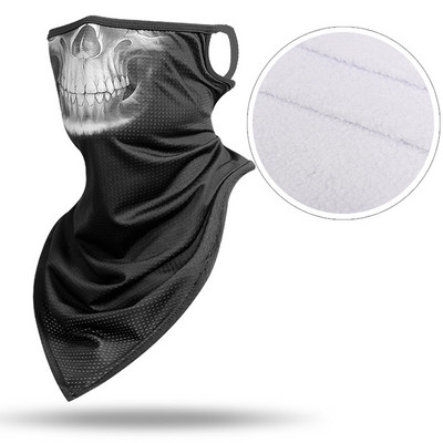 Kaukolė 3D žieminė vilna snieglenčių šalikas Veido dangtelis dviračių kaukė Šalikai karinis trikampis bandana vėjui atsparus kaklo getras Balaclava