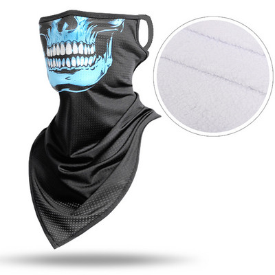 Kaukolė 3D žieminė vilna snieglenčių šalikas Veido dangtelis dviračių kaukė Šalikai karinis trikampis bandana vėjui atsparus kaklo getras Balaclava