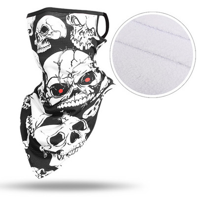 Kaukolė 3D žieminė vilna snieglenčių šalikas Veido dangtelis dviračių kaukė Šalikai karinis trikampis bandana vėjui atsparus kaklo getras Balaclava