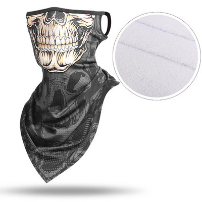 Kaukolė 3D žieminė vilna snieglenčių šalikas Veido dangtelis dviračių kaukė Šalikai karinis trikampis bandana vėjui atsparus kaklo getras Balaclava