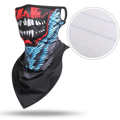 Kaukolė 3D žieminė vilna snieglenčių šalikas Veido dangtelis dviračių kaukė Šalikai karinis trikampis bandana vėjui atsparus kaklo getras Balaclava
