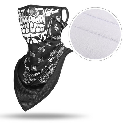 Kaukolė 3D žieminė vilna snieglenčių šalikas Veido dangtelis dviračių kaukė Šalikai karinis trikampis bandana vėjui atsparus kaklo getras Balaclava