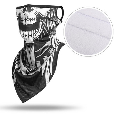 Kaukolė 3D žieminė vilna snieglenčių šalikas Veido dangtelis dviračių kaukė Šalikai karinis trikampis bandana vėjui atsparus kaklo getras Balaclava