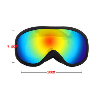 Зимни топли ски очила Мъжки двуслойни лещи против мъгла UV400 Ветроустойчиви за възрастни Спортни очила на открито Дамски очила за ски сняг
