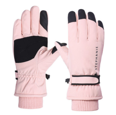 Lauko slidinėjimo pirštinės moterims šiltos žiemą sutirštintos vėjui nepralaidus vandeniui atsparus liečiamas ekranas sportinės medvilnės pirštinės laipiojimui