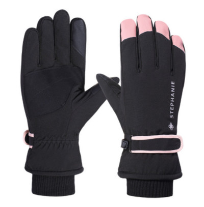 Lauko slidinėjimo pirštinės moterims šiltos žiemą sutirštintos vėjui nepralaidus vandeniui atsparus liečiamas ekranas sportinės medvilnės pirštinės laipiojimui