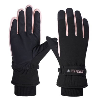 Lauko slidinėjimo pirštinės moterims šiltos žiemą sutirštintos vėjui nepralaidus vandeniui atsparus liečiamas ekranas sportinės medvilnės pirštinės laipiojimui