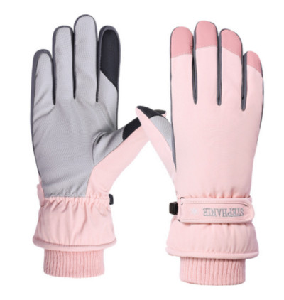 Lauko slidinėjimo pirštinės moterims šiltos žiemą sutirštintos vėjui nepralaidus vandeniui atsparus liečiamas ekranas sportinės medvilnės pirštinės laipiojimui