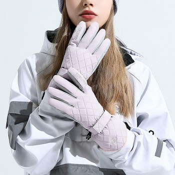 1 чифт ски ръкавици Модерен сензорен екран против бръчки за ежедневно носене Дамски велосипедни ръкавици Ръкавици за каране